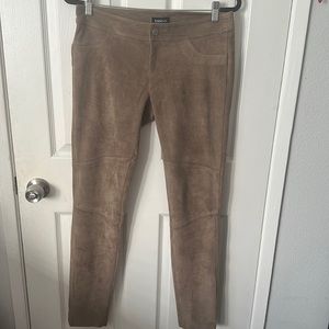 Bebe Suede Zip Fly Jegging Pants worn twice